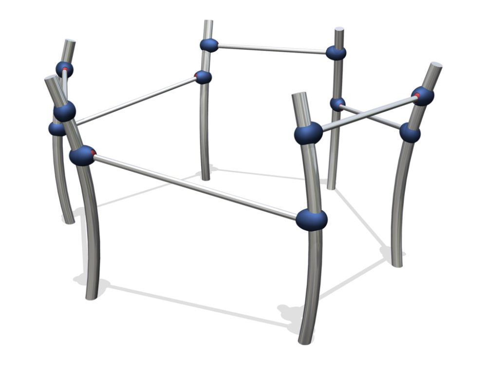 Kolbøttesystem Hexagon, rustfrit stål